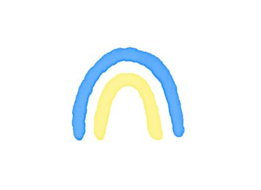 Mavi ve sarı renklerle suluboya Ukrayna arkaplanı