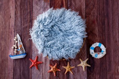 Yeni doğan dijital denizcilik geçmişi. Fotoğraf dekorları.