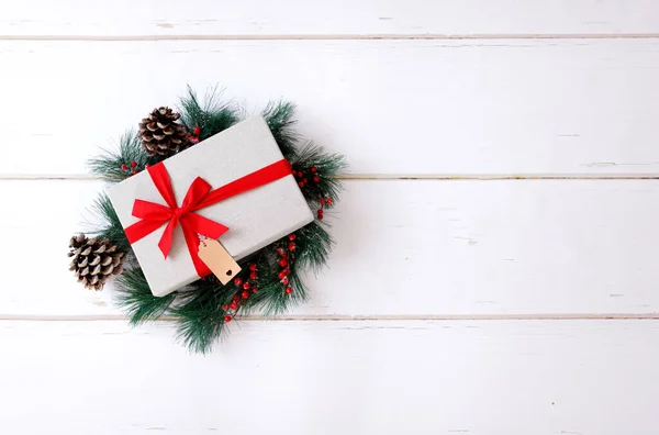 Regali Natale Ornamenti Bianco — Foto Stock