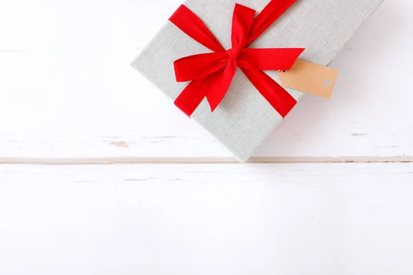 Χριστουγεννιάτικα Δώρα Και Διακοσμητικά Λευκό — Φωτογραφία Αρχείου