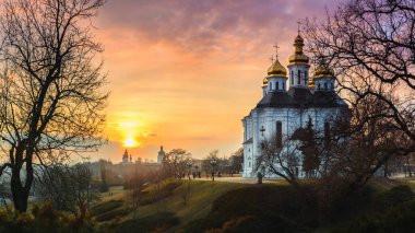 Ukrayna 'nın Çernihiv şehrinde Aziz Catherine Kilisesi.