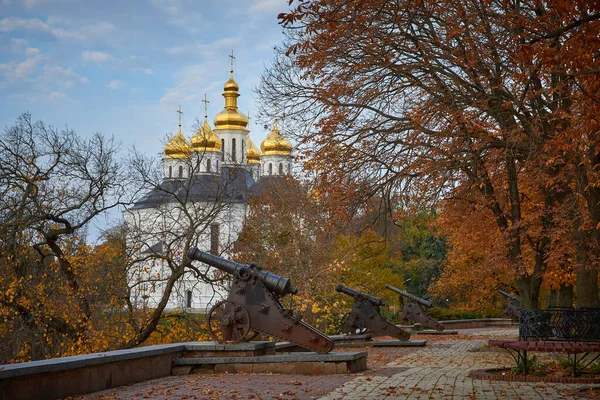 Alley Cannons Church Catherine Morning Ukraine Russian Aggression — Stockfoto