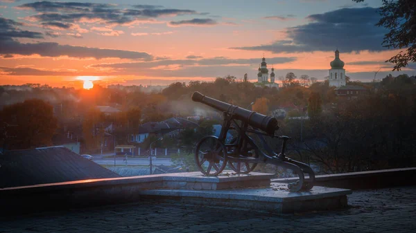 Tramonto Sull Antica Città Chernihiv — Foto Stock