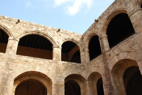 Paredes del castillo en Rodas Grecia — Foto de Stock