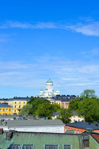 Finlandiya 'nın Helsinki şehrindeki güzel Ortodoks Kilisesi' nin Helsinki Katedrali manzarası.