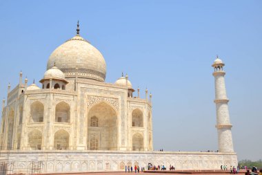 Tac Mahal 'in ana binası Agra, Hindistan' da..
