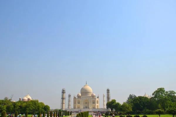 Vista Frontal Del Taj Mahal Agra India —  Fotos de Stock