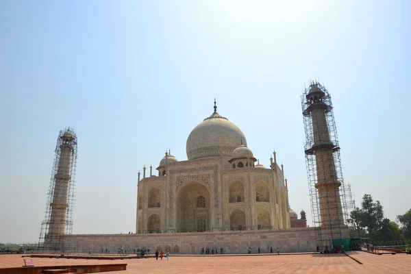 Vista Frontal Del Taj Mahal Agra India —  Fotos de Stock