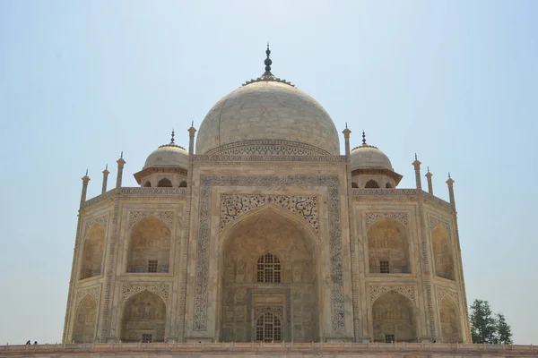 Vista Frontal Taj Mahal Agra Índia — Fotografia de Stock