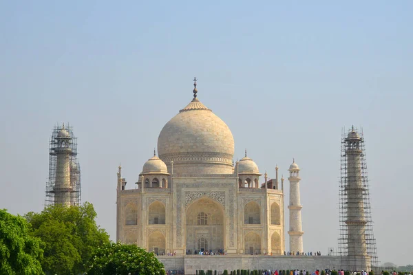 Vista Frontal Del Taj Mahal Agra India —  Fotos de Stock