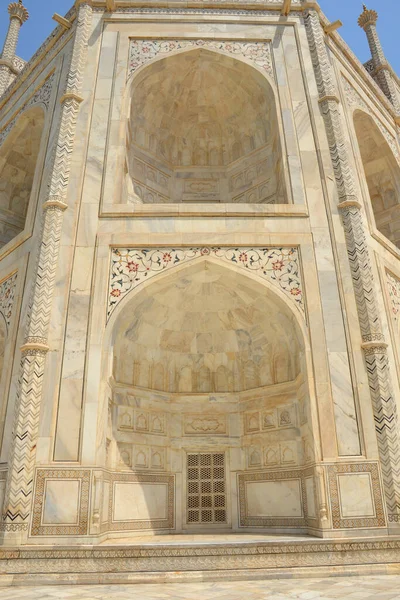 Front Feature Taj Mahal Agra India — Stock Photo, Image