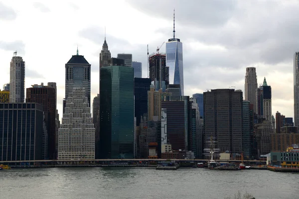 Manhattan Skyline Nova Sua Cidade — Fotografia de Stock