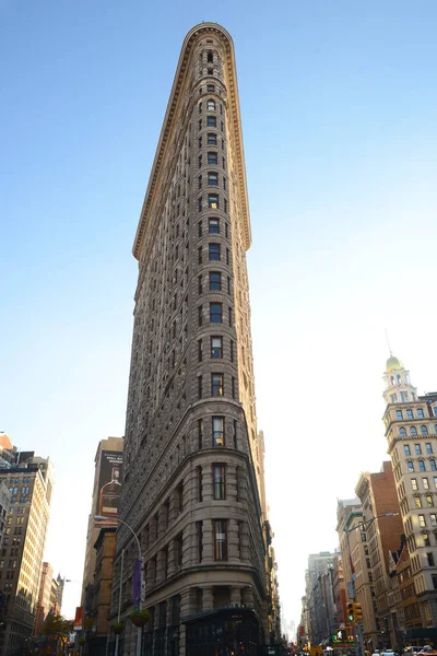 Flatiron Building Fuller Building Het Centrum Van New York Stad Rechtenvrije Stockfoto's