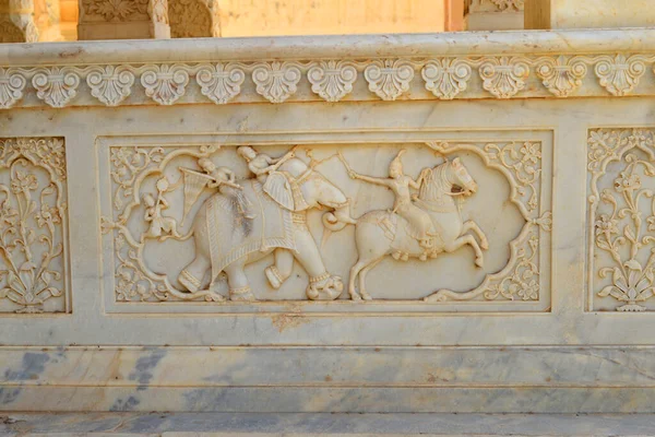Άγαλμα Γλυπτό Στο Εσωτερικό Gator Chhatriyan Jaipur Rajasthan Ινδία — Φωτογραφία Αρχείου