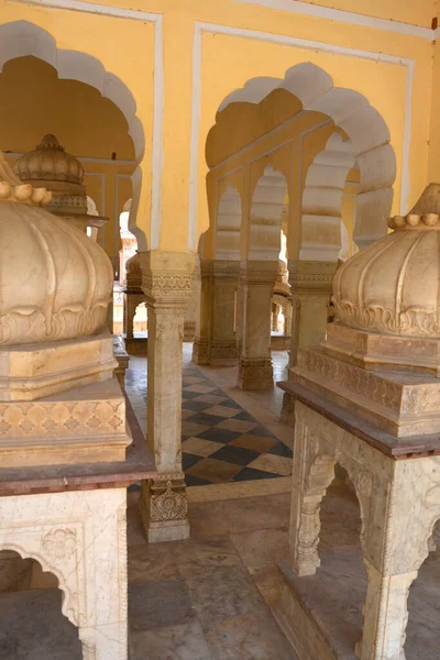 Piliers Arcades Intérieur Gator Chhatriyan Jaipur Rajasthan Inde — Photo