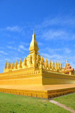 Luang Vientiane, Laos adındaki büyük altın stupa..