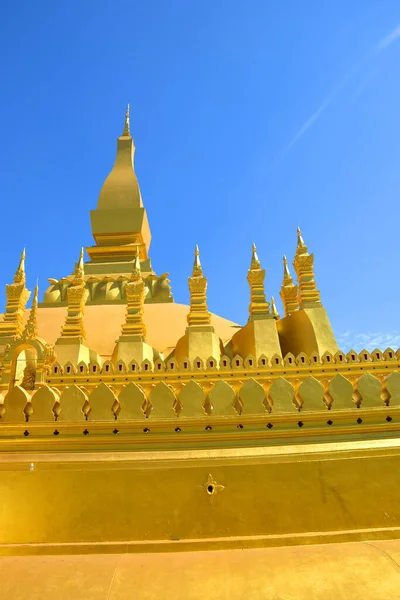 Grande Estupa Dourada Chamada Pha Luang Vientiane Laos — Fotografia de Stock