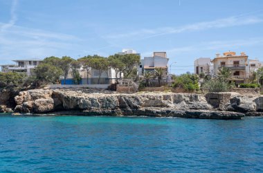 view of the coast of the region of porto christo mallorca, spain