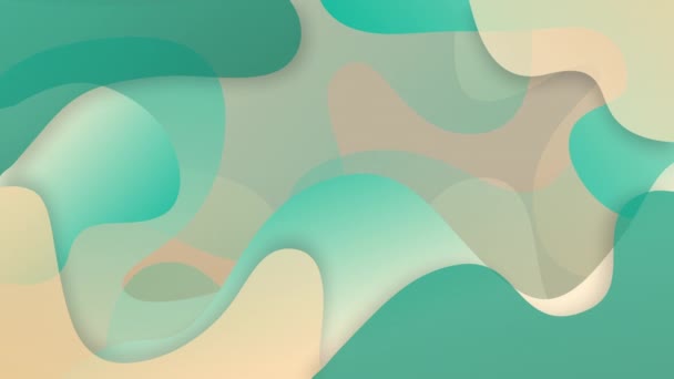 Plastic kleurrijke vormen. Abstract achtergrond 3D animatie naadloze lus. 3D abstracte achtergrond met kleurrijke papier gesneden golven. Modern design lay-out beste voor presentaties. — Stockvideo