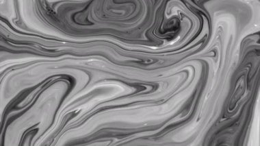 Siyah beyaz çizgi dalgalı mermer sıvı animasyon arkaplanı