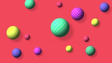 Renkli hareket eden küreleri olan arkaplan