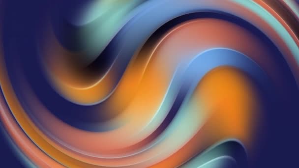 Gradient Flüssigen Wellen Hintergrund Blau Und Orange — Stockvideo