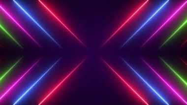 parlayan soyut neon arkaplan çizgileri