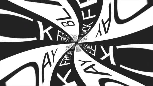 Viernes Negro Venta Flash Publicidad Tipografía Bucle Animación — Vídeo de stock