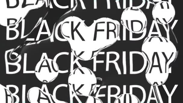 Black Friday Vente Flash Publicité Typographie Boucle Animation — Video