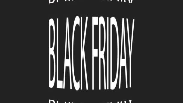 Black Friday Flash Verkoop Reclame Typografie Lus Animatie — Stockvideo