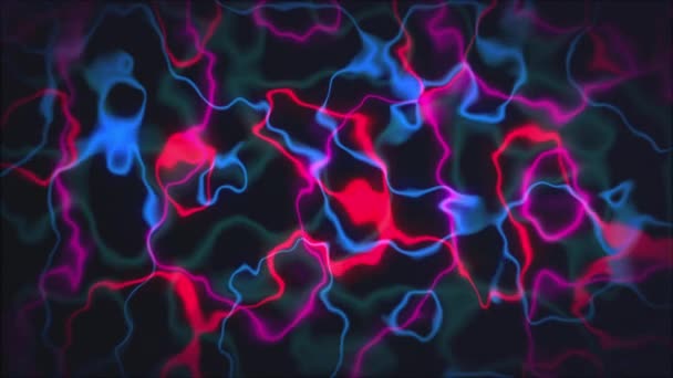 Ondes Particules Numériques Abstraites Arrière Plan Abstrait Animation Cyber Arrière — Video