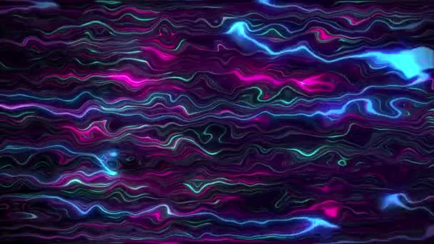 Абстрактна Хвиля Цифрових Частинок Світлий Абстрактний Фон Анімація Кібер Або — стокове відео