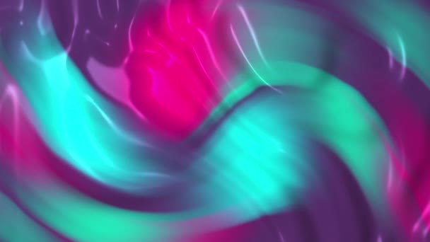 Nahaufnahme Von Abstrakten Chromatischen Flüssigkeitswellen Hintergrund Flüssige Holographische Bunte Textur — Stockvideo