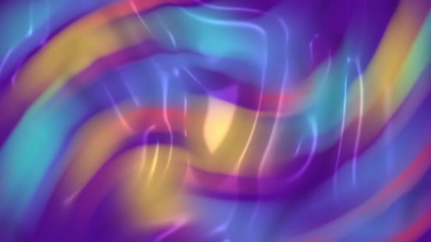 Detailní Záběr Pozadí Abstraktních Chromatických Vln Tekuté Holografické Barevné Textury — Stock video