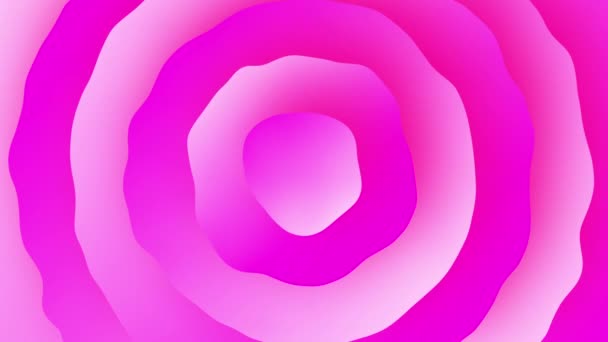 Abstracte Animatie Achtergrond Roze Roos Vorm — Stockvideo