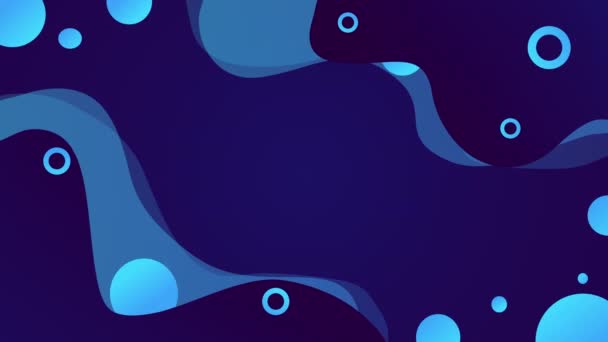 Пластиковый Синий Цвет Абстрактная Трехмерная Анимация Абстрактный Фон Красочными Волнами — стоковое видео