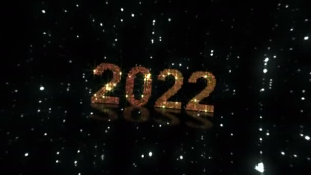 Einfache Logo-Animation des Tigerjahres 2022. Animiertes Neujahrslogo. 2022. Frohes neues Jahr — Stockvideo