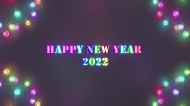 Noel Işıkları, mutlu yıllar 2022 video görüntüleri. animasyon arkaplan hareketi video primi