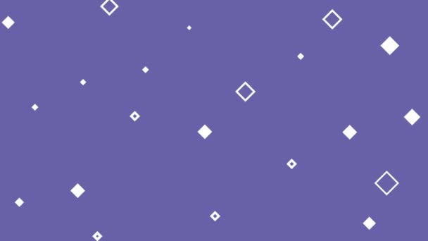 Abstraktes animiertes Muster mit geometrischen Kacheln. Vielfarbiges dynamisches Mosaik mit sehr peri-violetten Elementen. Bewegter grafischer Hintergrund in flachem Design — Stockvideo