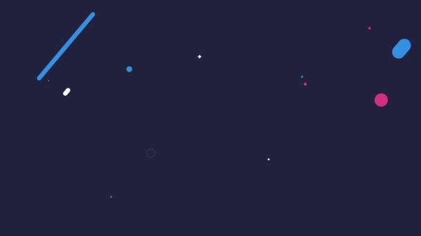 Abstrakcyjny animowany wzór z geometrycznymi płytkami. Wielokolorowa dynamiczna mozaika z bardzo peri fioletowymi elementami. Ruchome tło graficzne w płaskiej konstrukcji — Wideo stockowe