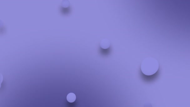 Group Blue Purple Balls Very Peri Violet Abstract Animation Background — Stock Video