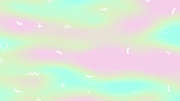 Soyut Holografik Gökkuşağı Animasyonu Hareket Grafiği Moda Tekstili Neon Rengi — Stok video