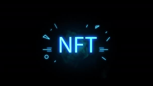 Modern Färgstark Nft Inskription Crypto Konst Koncept — Stockvideo