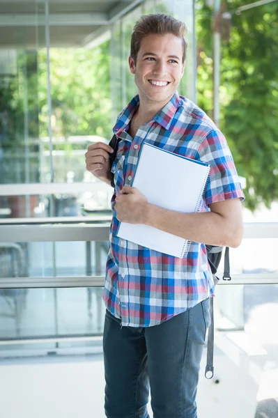 Student wearing backpack — Stock Photo, Image