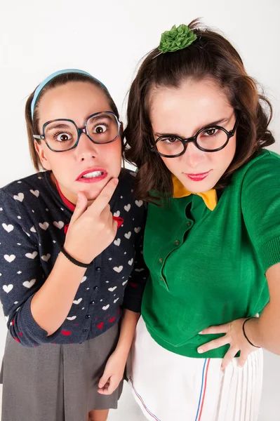 Chicas nerd jóvenes —  Fotos de Stock