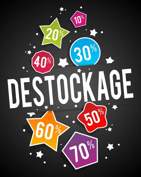 Destock vectorillustratie — Stockvector