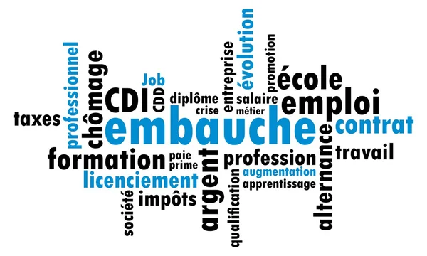 Recherche d'emploi wordcloud — Image vectorielle