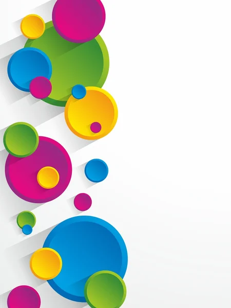 Creative coloured circles background — Stock Vector