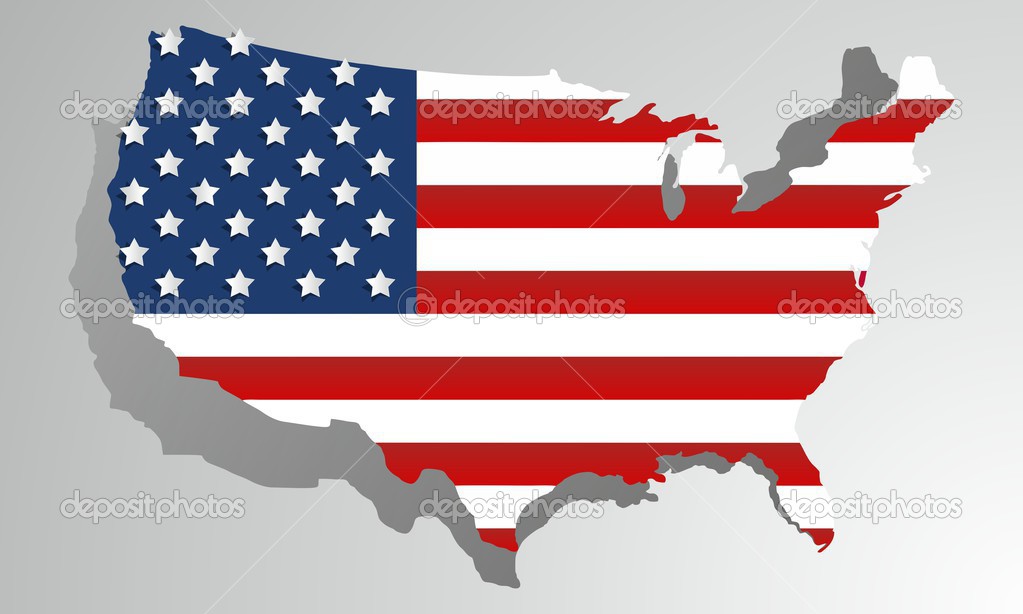 Creative abstract USA map
