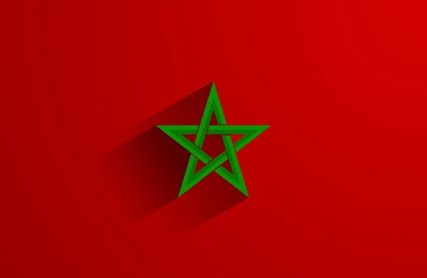 Bandera de Marruecos — Vector de stock